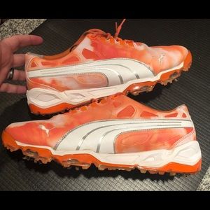 Puma Ricky Fowler Orange Sky golf shoes. Size 10